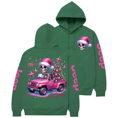 Merry Creepmas Santa Skull Spooky Jp Casual Hoodie