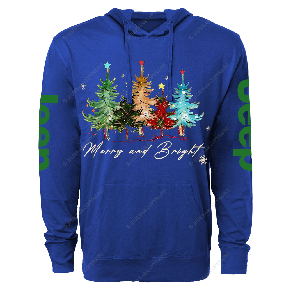 Christmas Merry And Bright Jp Oversized Lightweight Hoodie   
