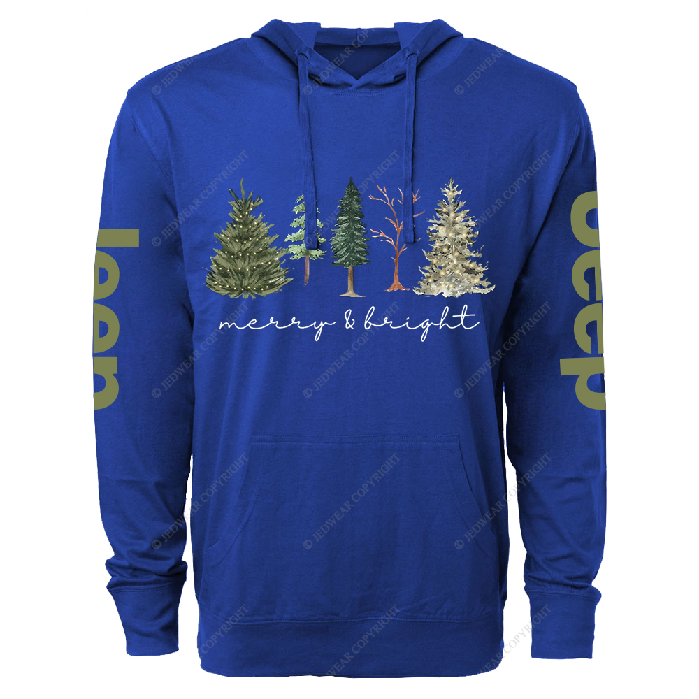 Merry and Bright Christmas Jp Oversized Lightweight Hoodie   