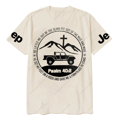 Religion The Lifted Me Out Of The Slimy Pit Psalm 40:2 Jp T-Shirt
