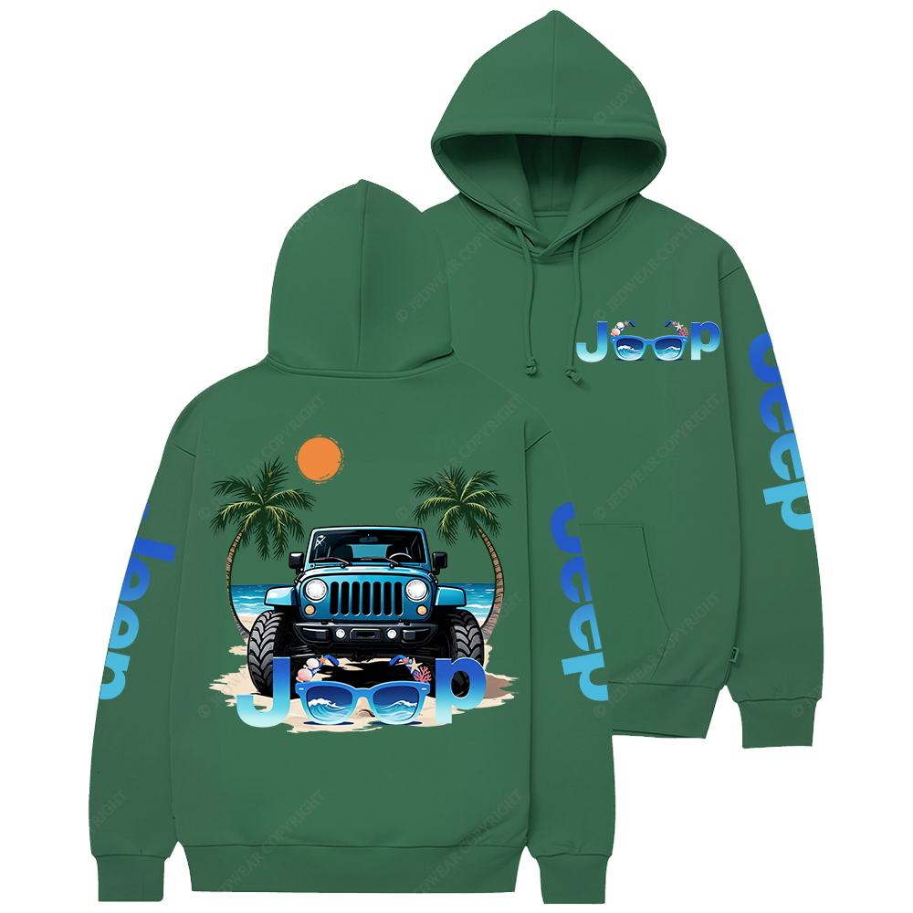 Beach Plam Tree Sea Sunglasses Jp Casual Hoodie