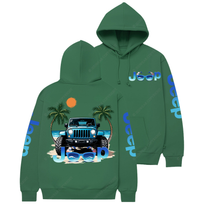 Beach Plam Tree Sea Sunglasses Jp Casual Hoodie