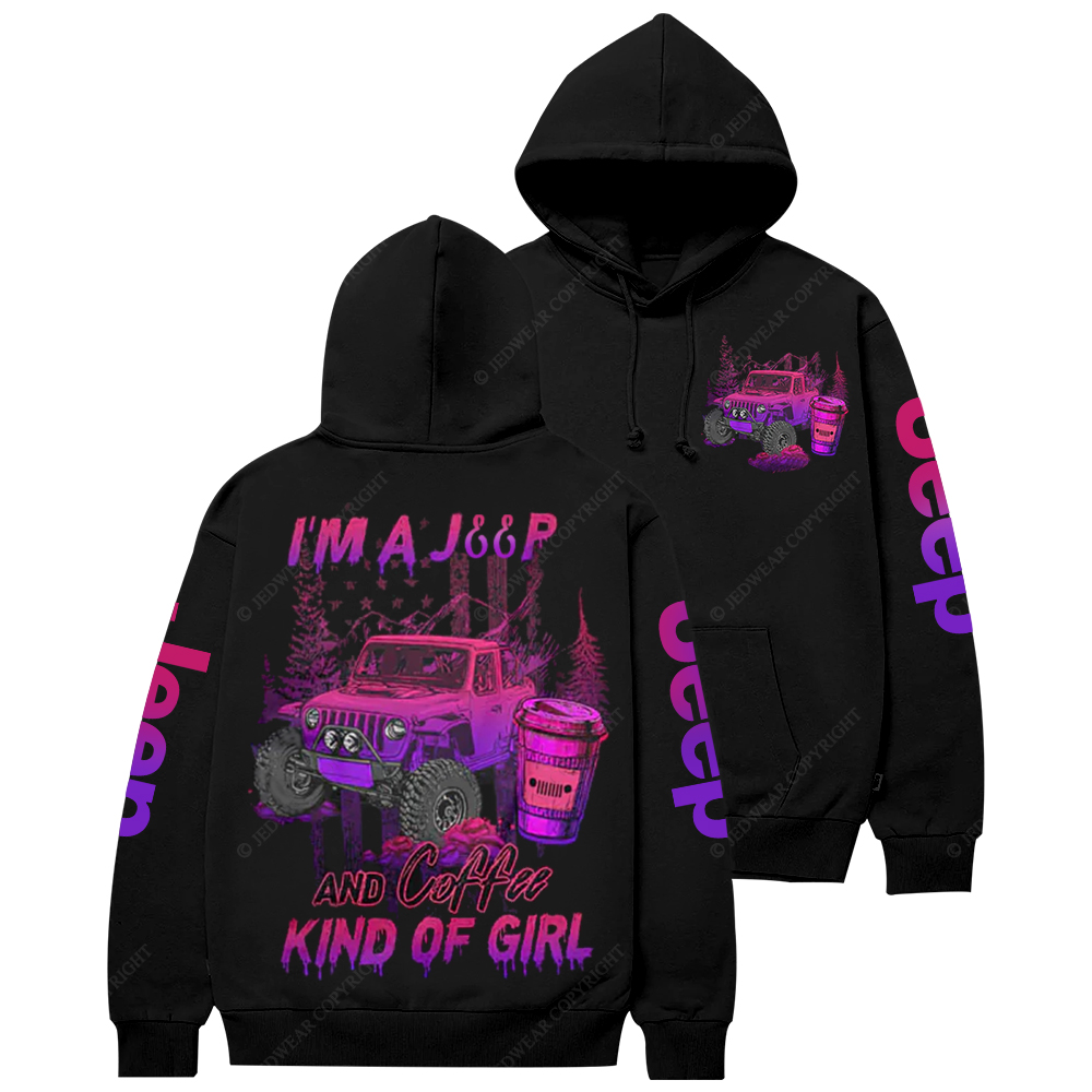 I'm A Jp And Coffee Kind Of Girl Jp Casual Hoodie