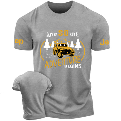 And So The  Adventure Begins Mountains Trees Jp T-Shirt