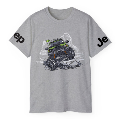 Off-Road Vehicle Driving Hard On Mountain Road Jp T-Shirt