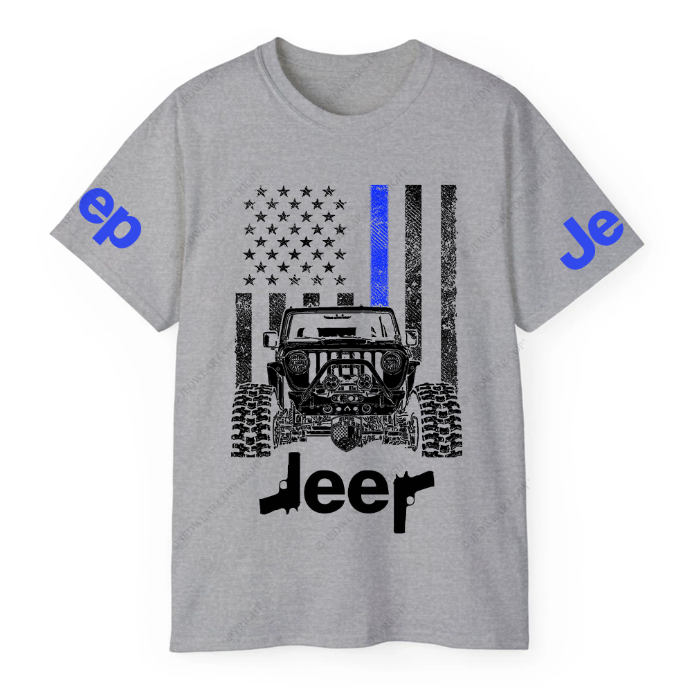 American Flag Policeman Gun Police Badge Jp T-Shirt