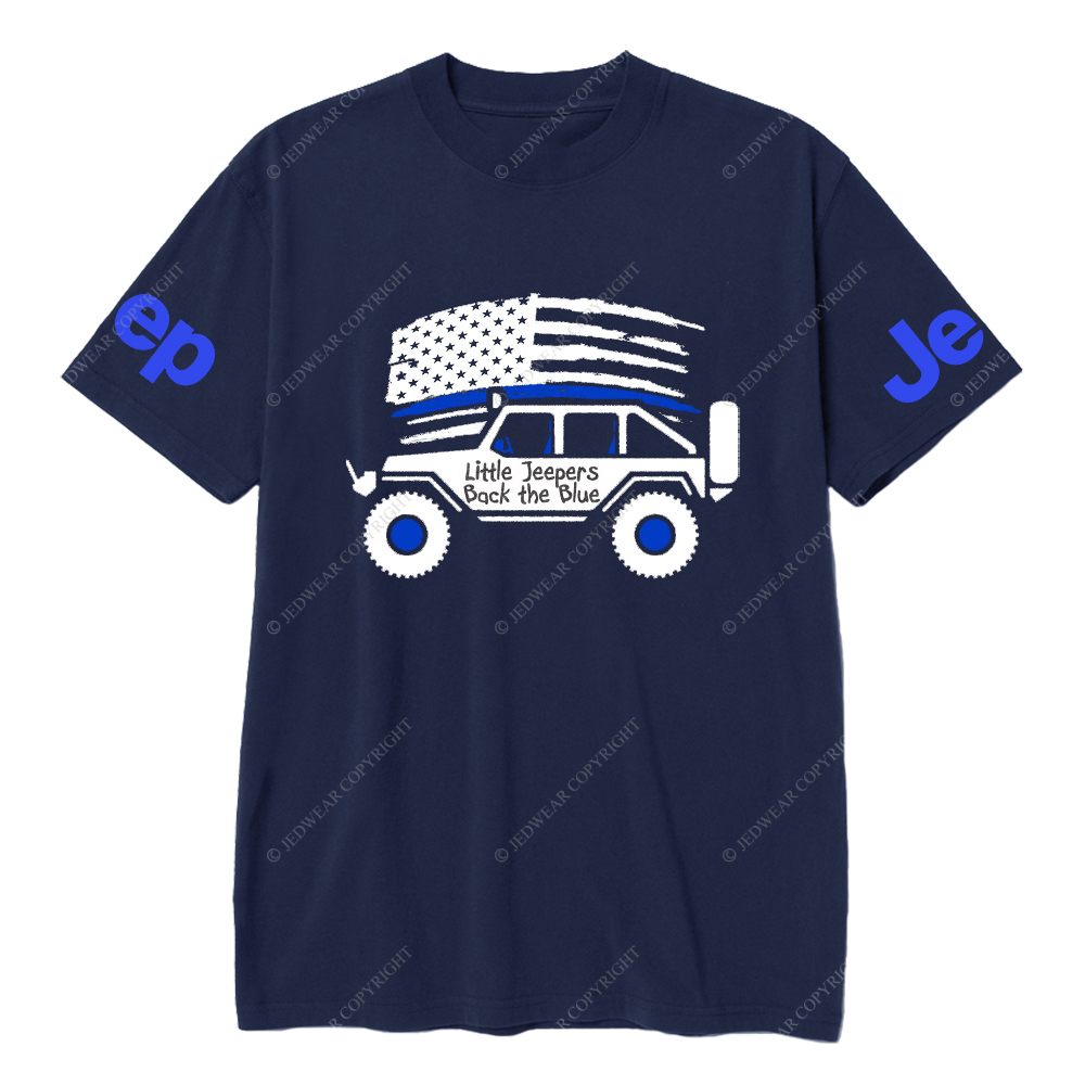 Little Jeepers Back The Blue Policeman American Flag Jp T-Shirt