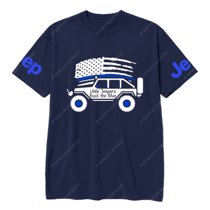 Little Jeepers Back The Blue Policeman American Flag Jp T-Shirt