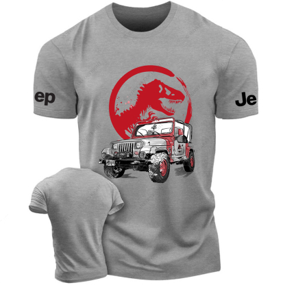 Dinosaur On The Back Of An Off-Road Vehicle  Jp T-Shirt