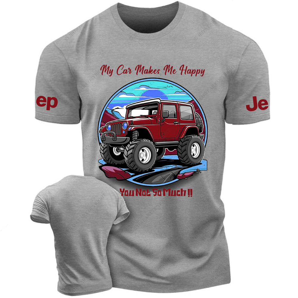 [Copy]My Car Makes Me Happy You Not So Much Red Jp T-Shirt