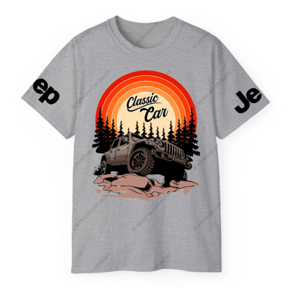 Classic Car And Tree Silhouette JP T-shirt