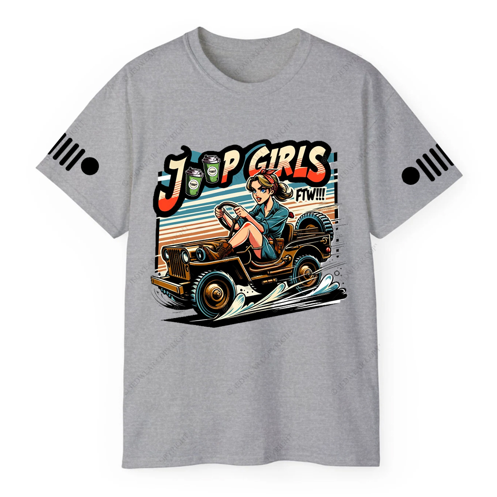 Jp Girl Sitting In Racing Car Jp T-Shirt