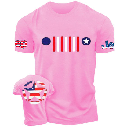 US Flag Jp Grille and Star T-Shirt