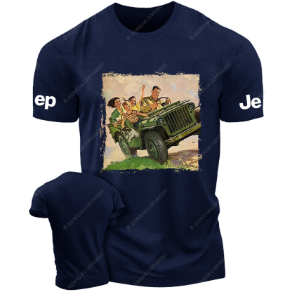 A Family Riding An Off-Road Vehicle Jp T-Shirt