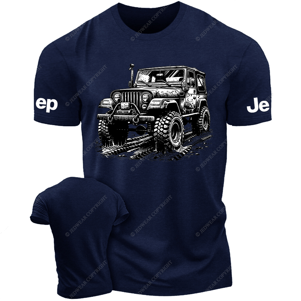 Driving On Muddy Terrain Wheel Tracks Jp T-Shirt