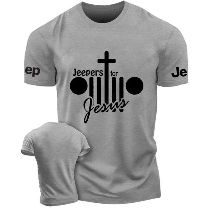 Jeepers For Jesus Religion Christianity Cross Jp T-Shirt