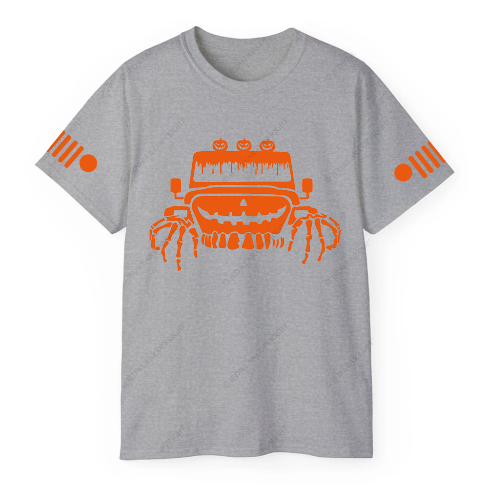 Orange Pumpkin Halloween Skull  Jp T-Shirt