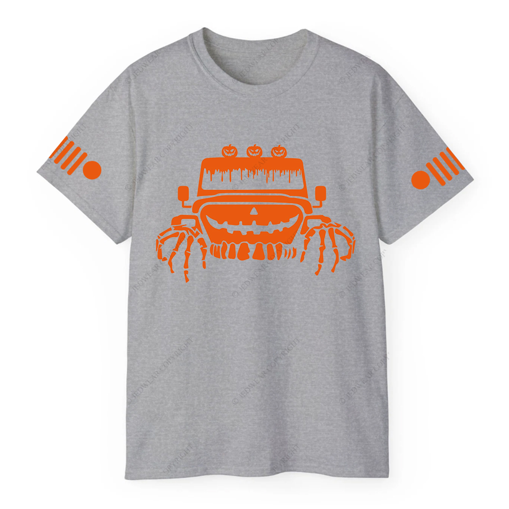 Orange Pumpkin Halloween Skull  Jp T-Shirt