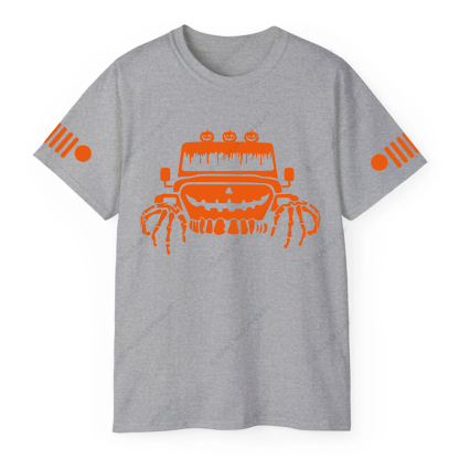 Orange Pumpkin Halloween Skull  Jp T-Shirt