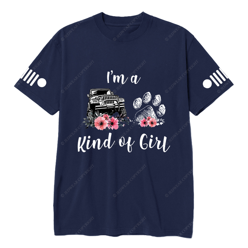 I'm A Kind Of Girl Dog Paw Flower Jp T-Shirt