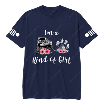 I'm A Kind Of Girl Dog Paw Flower Jp T-Shirt
