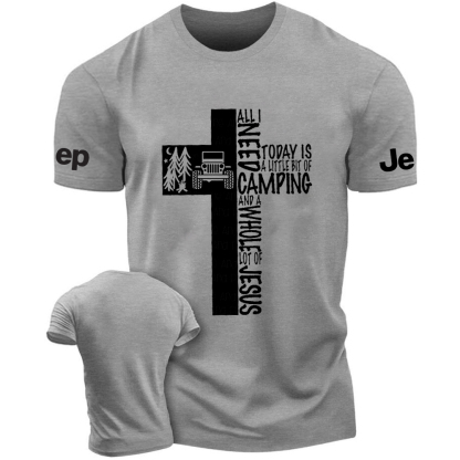 Religion Jesus Cross All Need Camping Jp T-Shirt