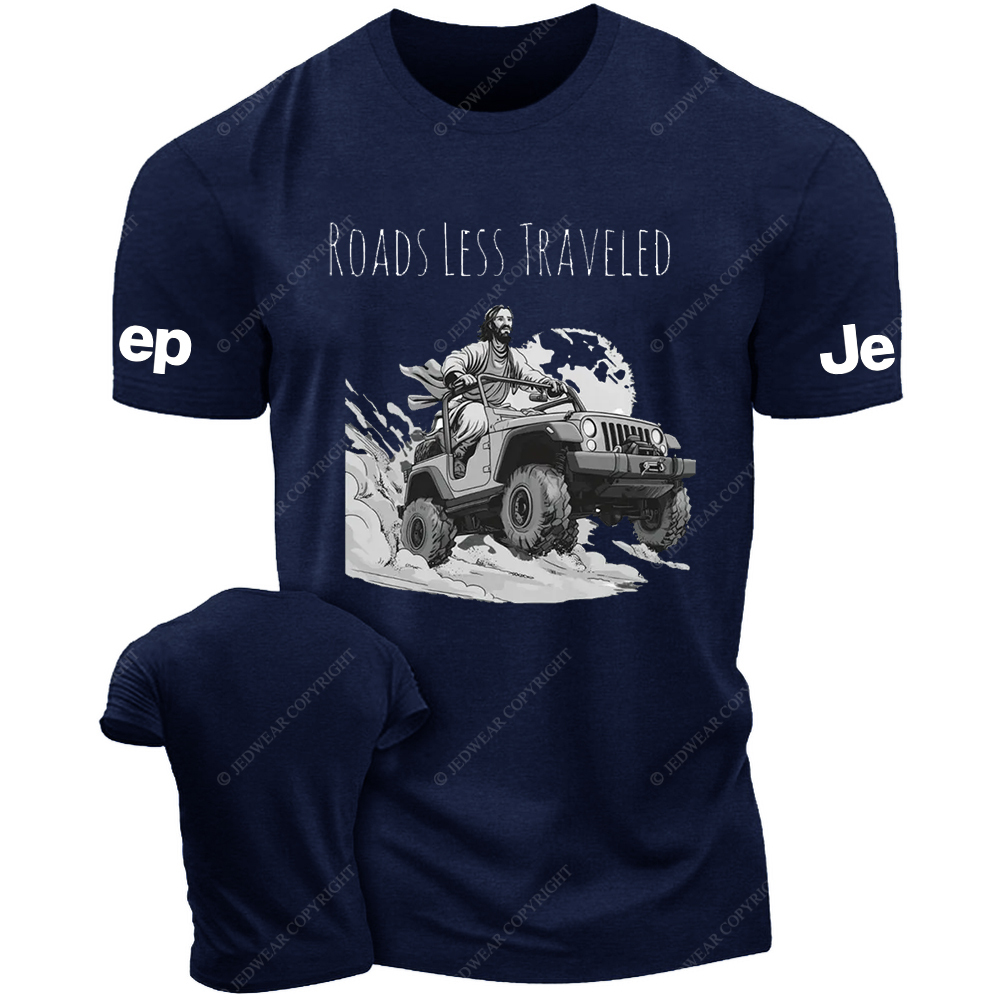 Religion Cross Jesus Roads Less Traveled Jp T-Shirt