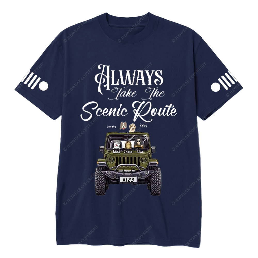 Always Take The Scenic Route Dog Lovely Baby Jp T-Shirt