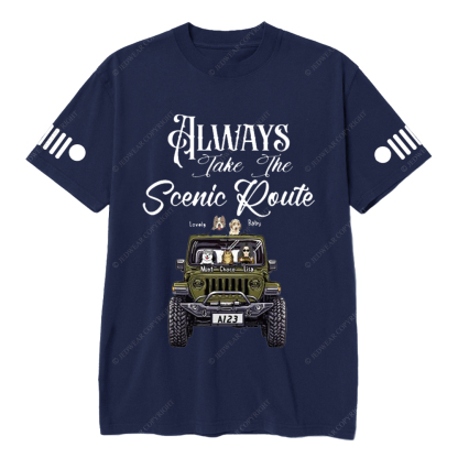 Always Take The Scenic Route Dog Lovely Baby Jp T-Shirt