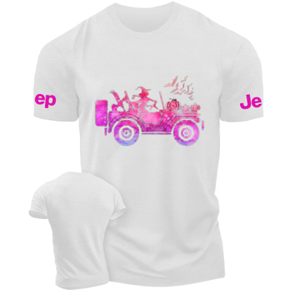Pumpkin Halloween  Bat  Witch Driving A Car Jp T-Shirt