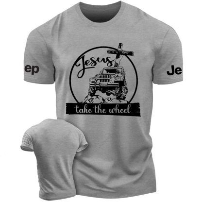 Religion Cross Jesus Take The Wheel Jp T-Shirt
