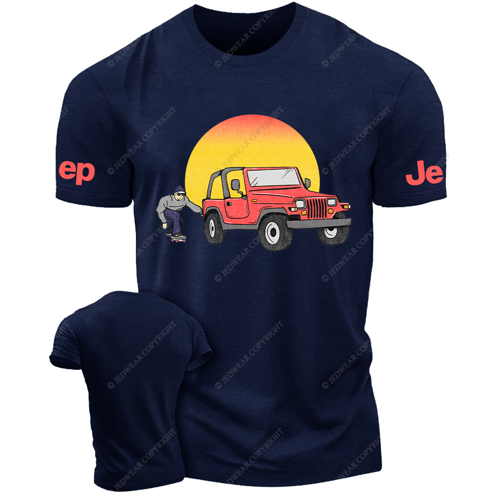 Cartoon Funny A Man On A Skateboard  Sun Jp T-Shirt