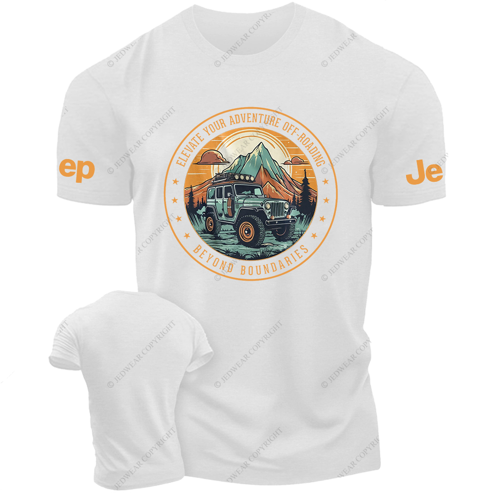 Cartoon Funny Elevate Your Adventure Off-Road Beyond Boundaries Jp T-Shirt