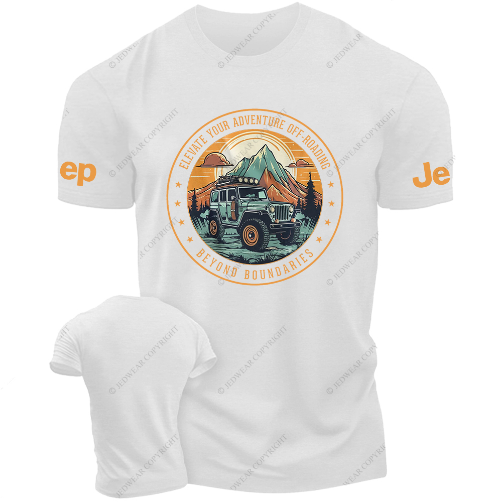 Cartoon Funny Elevate Your Adventure Off-Road Beyond Boundaries Jp T-Shirt