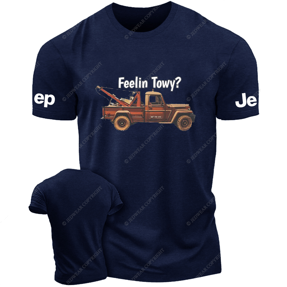 Feelin Towy Willys Wrecker Tow Truck Vintage Jp T-Shirt