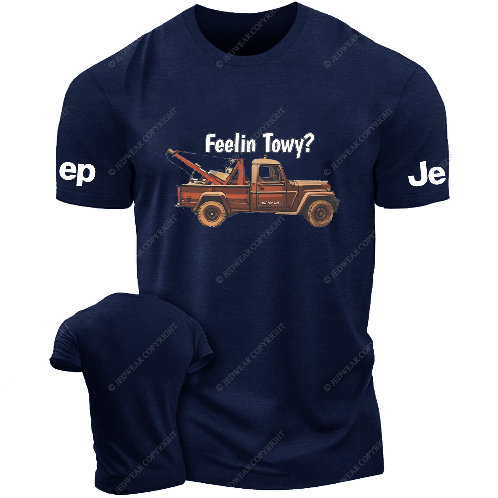 Feelin Towy Willys Wrecker Tow Truck Vintage Jp T-Shirt