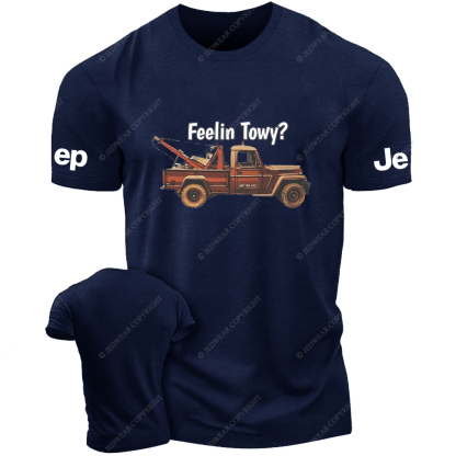 Feelin Towy Willys Wrecker Tow Truck Vintage Jp T-Shirt