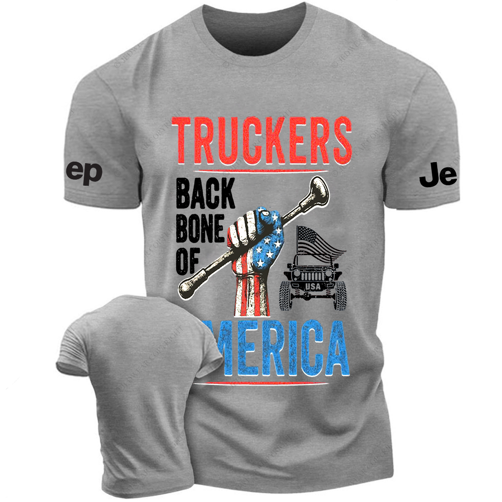 Truckers Backbone Of America Apparel Patriotic Trucking Jp T-Shirt