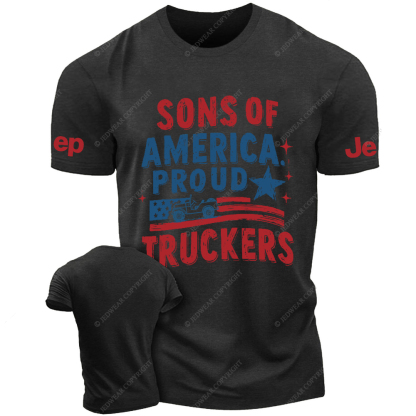 Sons Of America Proud Truckers Jp T-Shirt