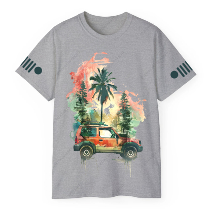 Tree Watercolor And Ink Painting Jp Flag T-shirt