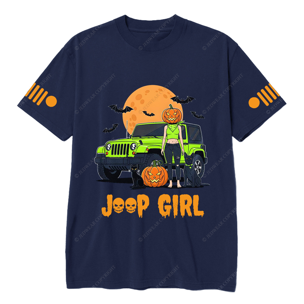 Pumpkin Halloween Cat Girl Bat Jp T-shirt