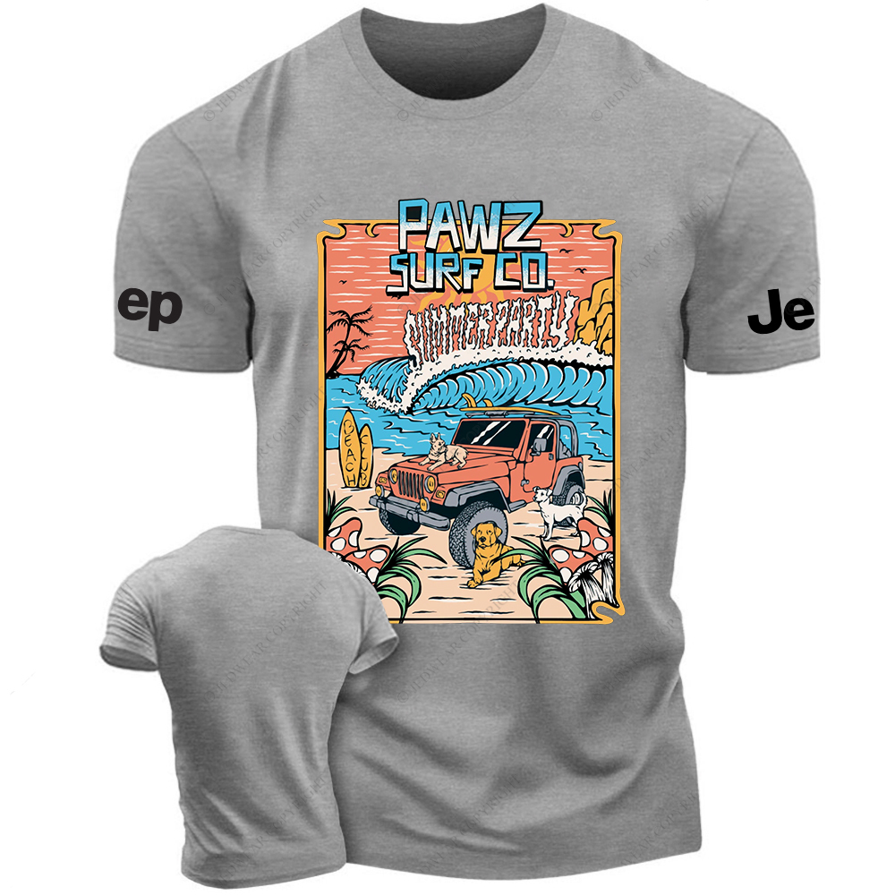 Pet Dog Pawz Surf Jp T-shirt