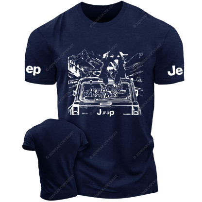 Aventure Awaits Dog Driving A Car Jp T-shirt