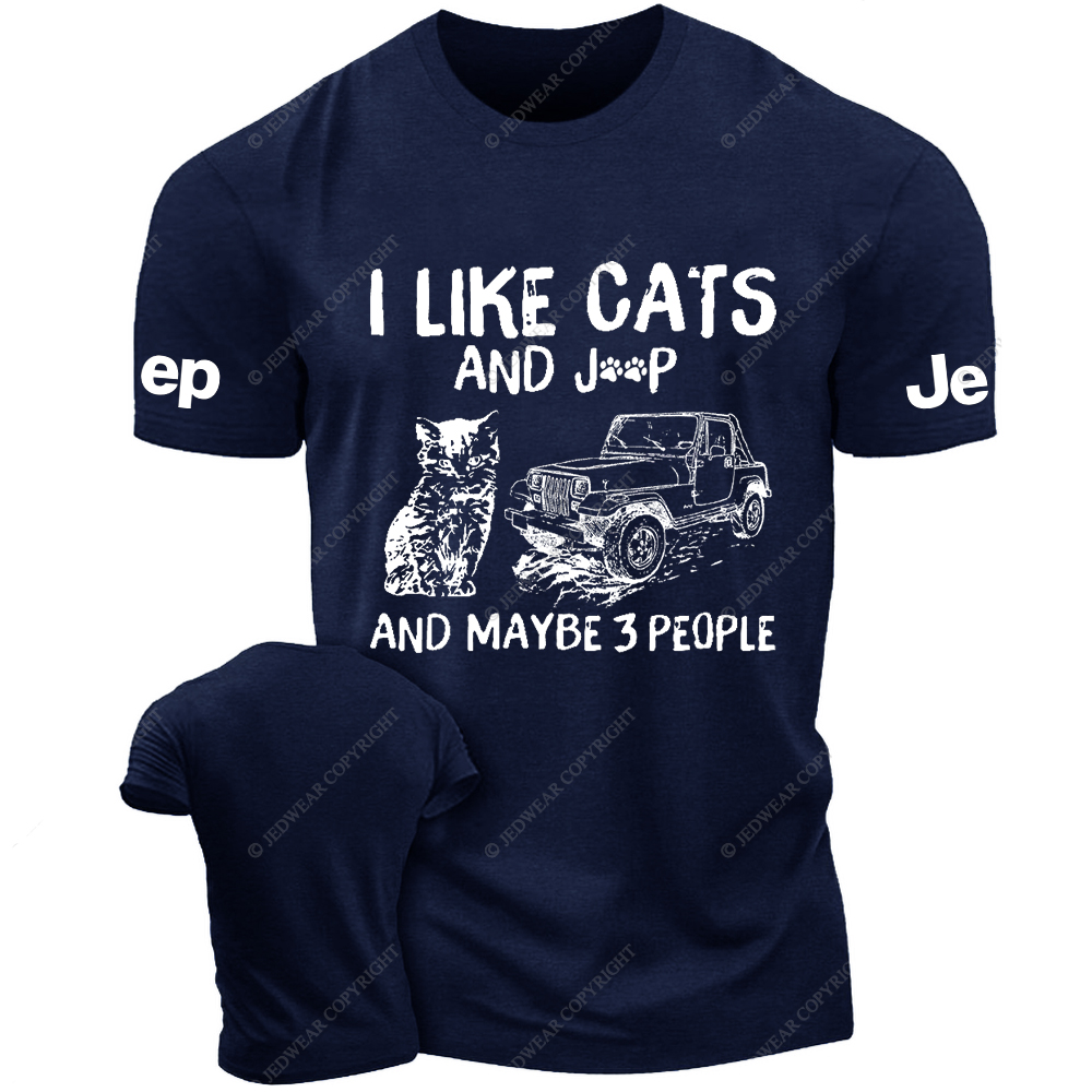 I Like Cats And Car And Maybe 3 People Jp T-shirt