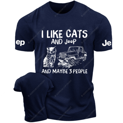 I Like Cats And Car And Maybe 3 People Jp T-shirt