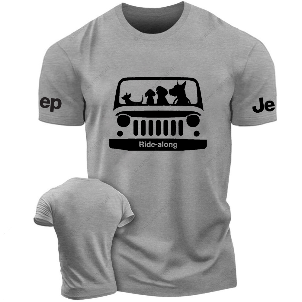 Four Dogs Ride Along Jp T-Shirt