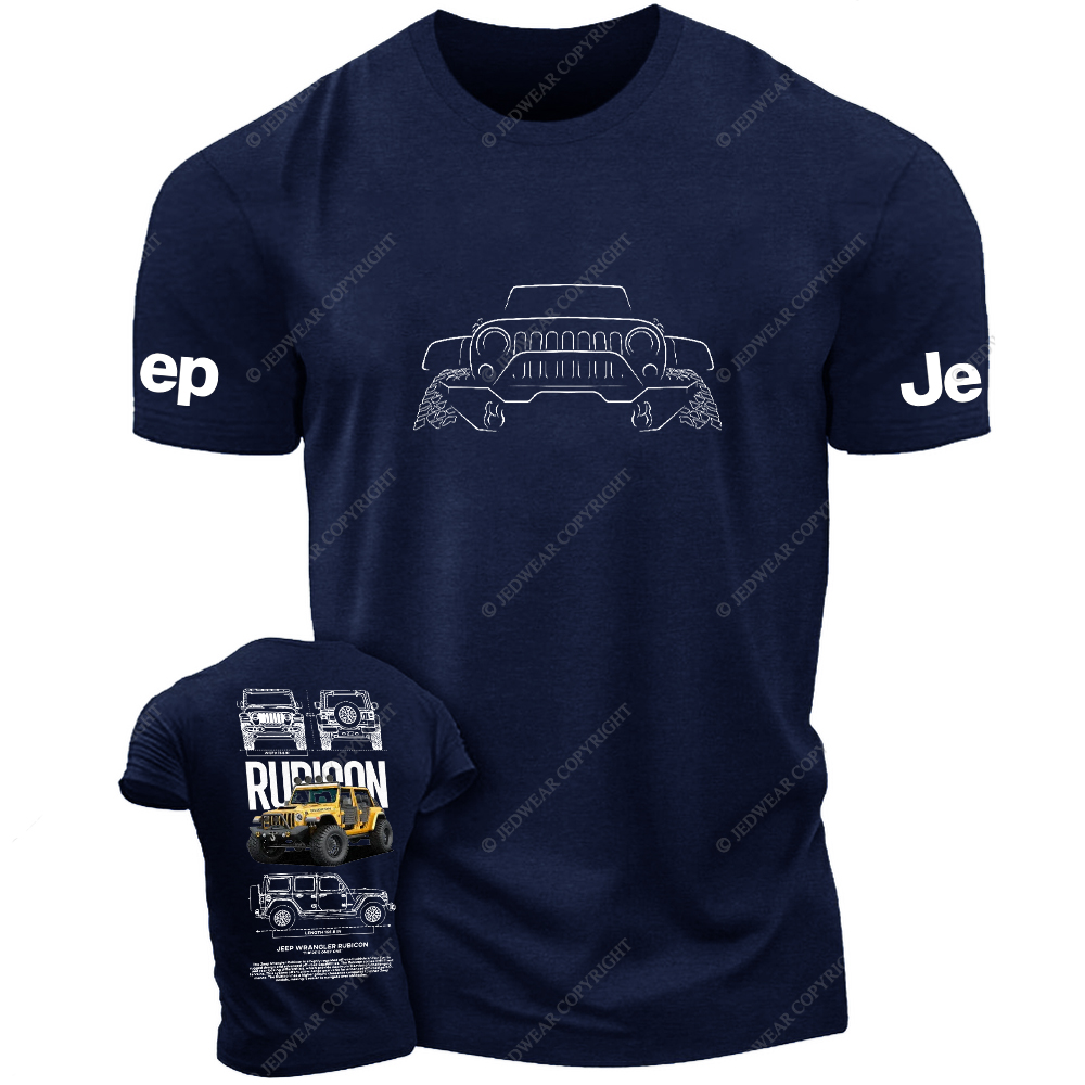 Rubicon Line Art Off-Road 4x4 Wrangler Jp T-Shirt