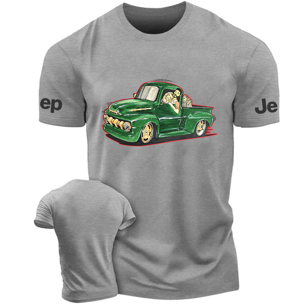 Green Four-Wheeled Off-Road Vehicle Jp T-Shirt