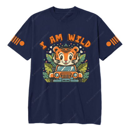 Cute Tiger Driving A Car I Am Wild Jp T-shirt