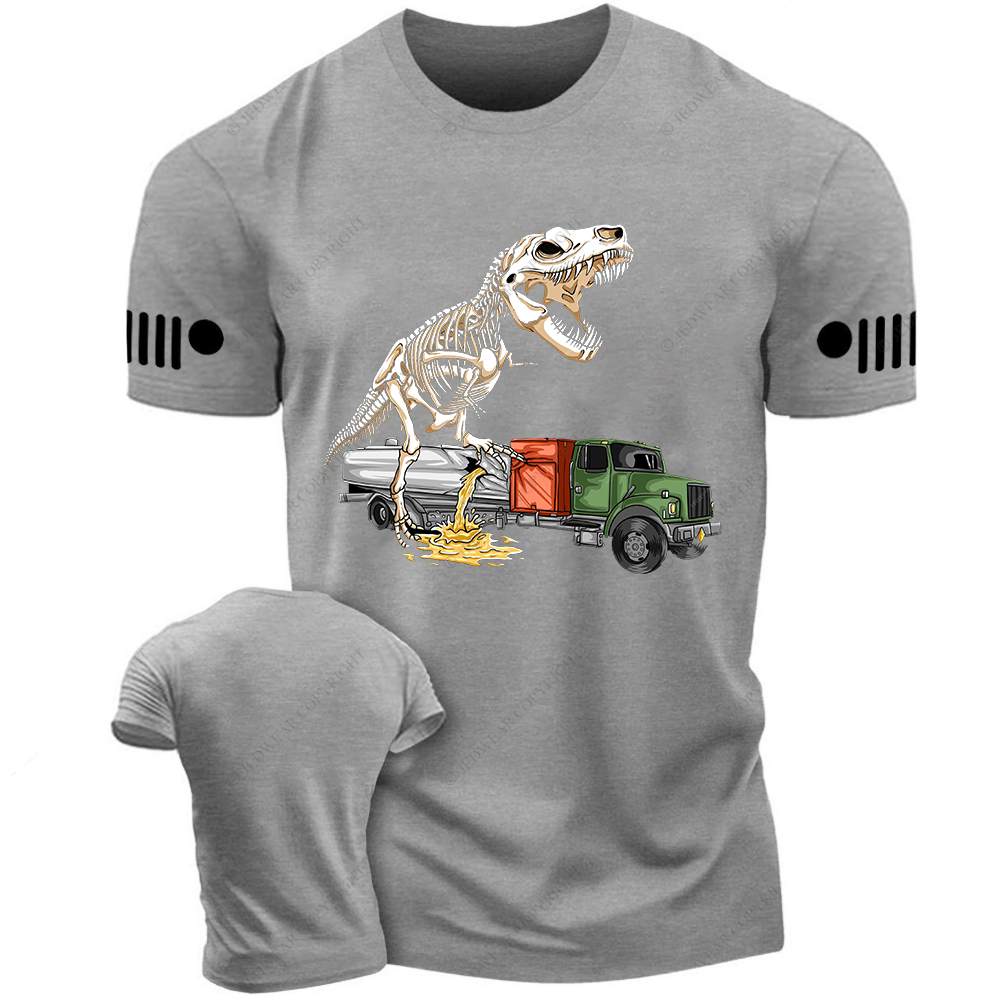 Dinosaur Bone Frame Destruction Truck Jp T-Shirt